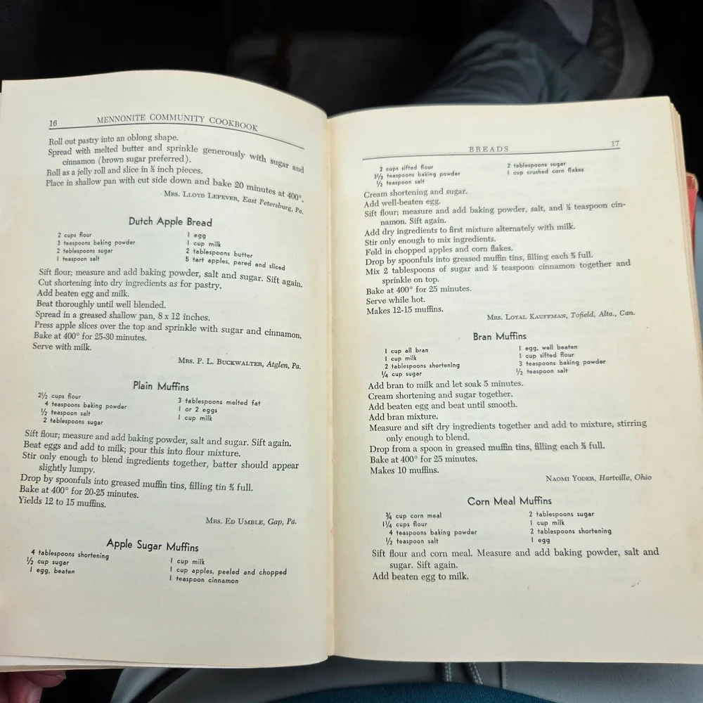 Mennonite Community Cookbook Favorite Family Recipes Mary Emma Showalter 1951